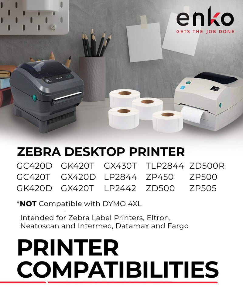 enKo Products enKo [3 Rolls, 1050 Labels] - 3 x 5 Direct Thermal Labels, FBA Stickers, FN SKU Labels Compatible for Zebra/Eltron - Image 3